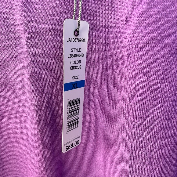 JOSEPH A | NWT Vibrant Purple Knit Sweater Top XL - Picture 3 of 6